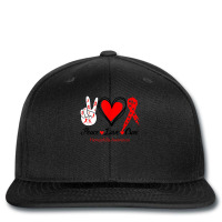 Peace Love Cure Hemophilia Awareness T Shirt Printed Hat | Artistshot