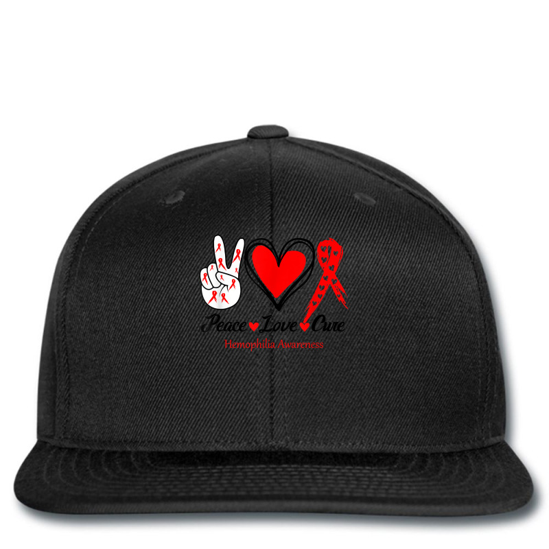 Peace Love Cure Hemophilia Awareness T Shirt Printed hat by cm-arts | Artistshot