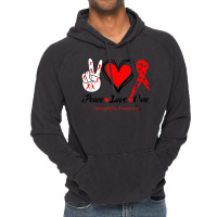 Peace Love Cure Hemophilia Awareness T Shirt Vintage Hoodie | Artistshot