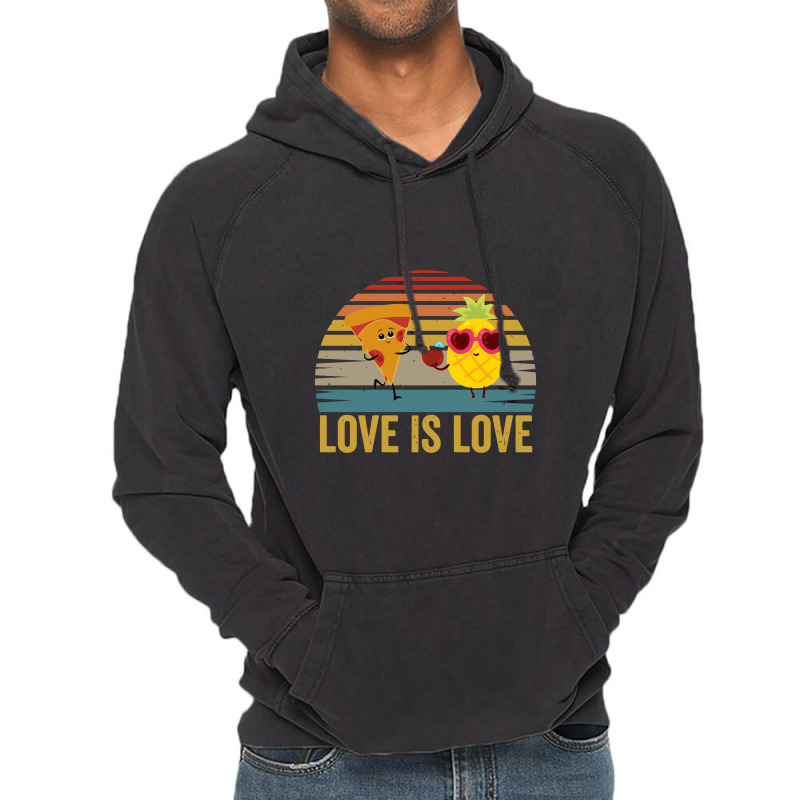 Love Cute Pride Pineapple Pizza Vintage Hoodie | Artistshot