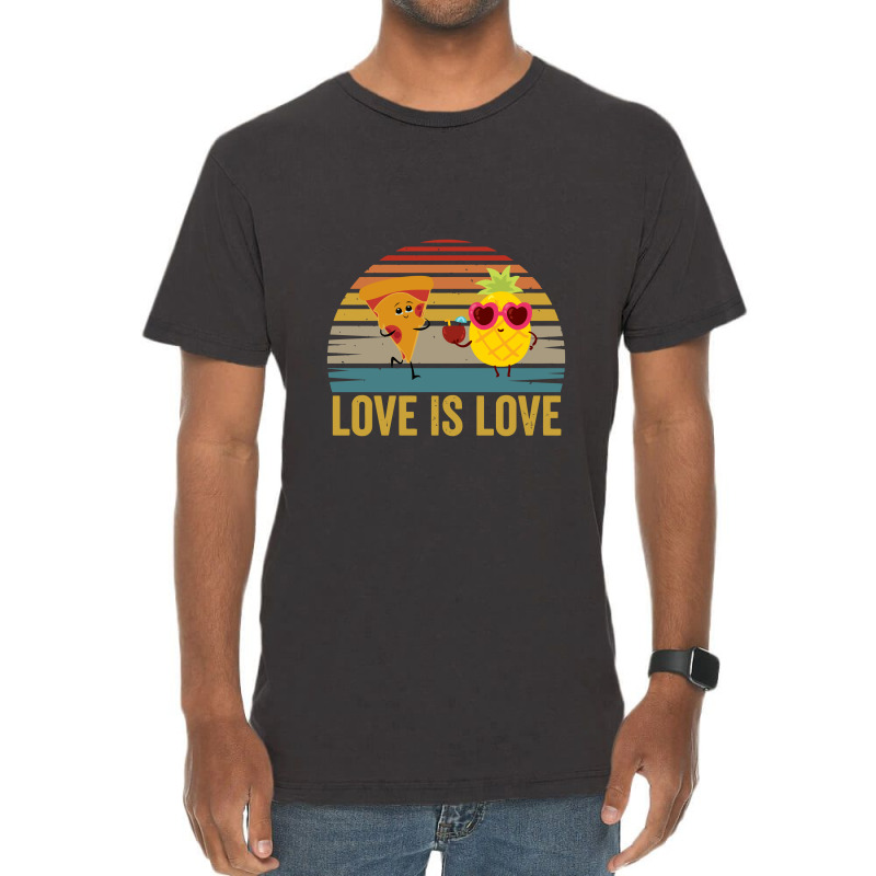 Love Cute Pride Pineapple Pizza Vintage T-shirt | Artistshot