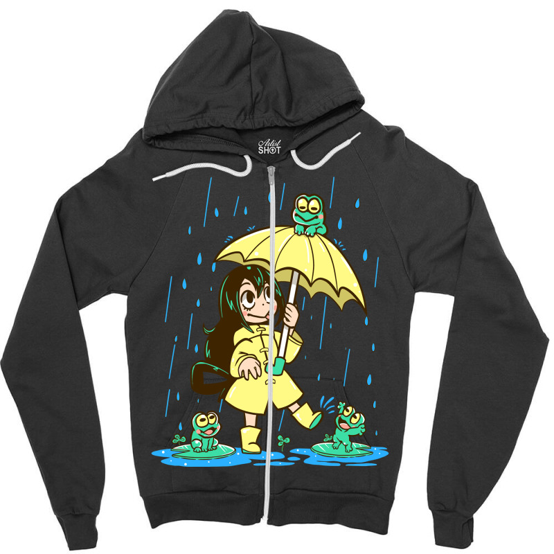 Best Frog Girl Zipper Hoodie by CharlesDiya | Artistshot