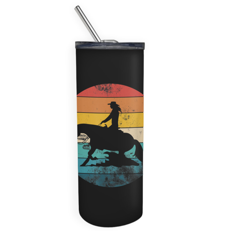 Western Rider Reining Quarter Horse Sliding Stop Day Gift Skinny Tumbler | Artistshot