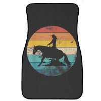 Western Rider Reining Quarter Horse Sliding Stop Day Gift Front Car Mat | Artistshot