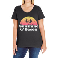 Bacon Giftsunshine And Bacon Ladies Curvy T-shirt | Artistshot