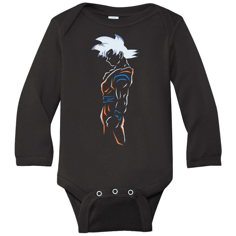 Goku Outline Long Sleeve Baby Bodysuit by ardylanda | Artistshot