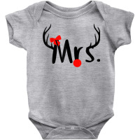 Mr And Mrs Couple Christmas Reindeer Couple Matching T Shirt Baby Bodysuit | Artistshot