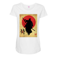 Womens Vintage Retro Sword Japan Warrior Samurai Japanese Samurai V Ne Maternity Scoop Neck T-shirt | Artistshot