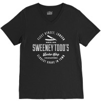 Sweeney Todd's Barber Shop V-neck Tee | Artistshot