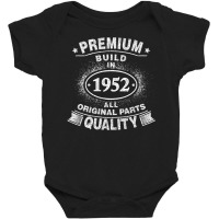 64 Years Old Build In 1952 Birthday Distressed Gift T Shirt Baby Bodysuit | Artistshot