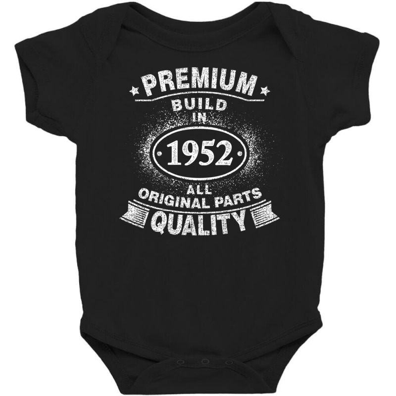 64 Years Old Build In 1952 Birthday Distressed Gift T Shirt Baby Bodysuit | Artistshot