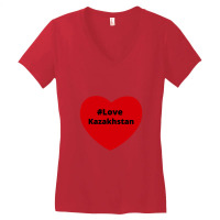 Love Kazakhstan, Hashtag Heart, Love 2 Women's V-neck T-shirt | Artistshot