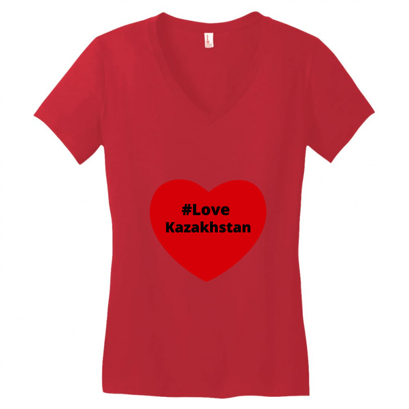 Love Kazakhstan, Hashtag Heart, Love 2 Women's V-Neck T-Shirt by chillinxs | Artistshot