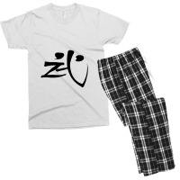 Samurai Warrior Kanji As Worn By Lennon And Bowie (black) Men's T-shirt Pajama Set | Artistshot