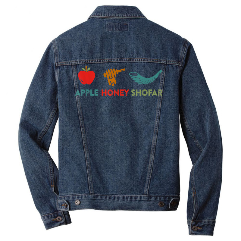 Apple Honey Shofar Rosh Hashanah Sweet Jewish New Year T Shirt Men Denim Jacket | Artistshot