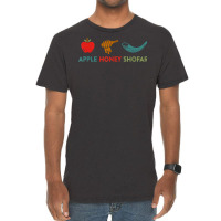 Apple Honey Shofar Rosh Hashanah Sweet Jewish New Year T Shirt Vintage T-shirt | Artistshot