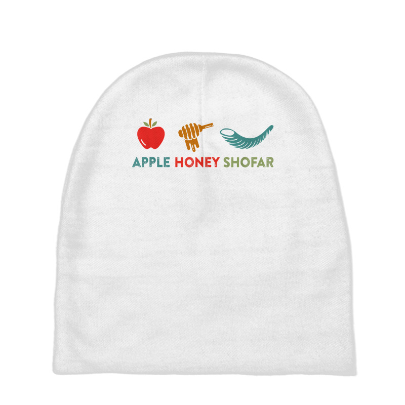 Apple Honey Shofar Rosh Hashanah Sweet Jewish New Year T Shirt Baby Beanies | Artistshot