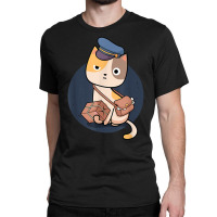 Mailman Package Deliverer I Cute Cat Kitten Feline Postman T Shirt Classic T-shirt | Artistshot