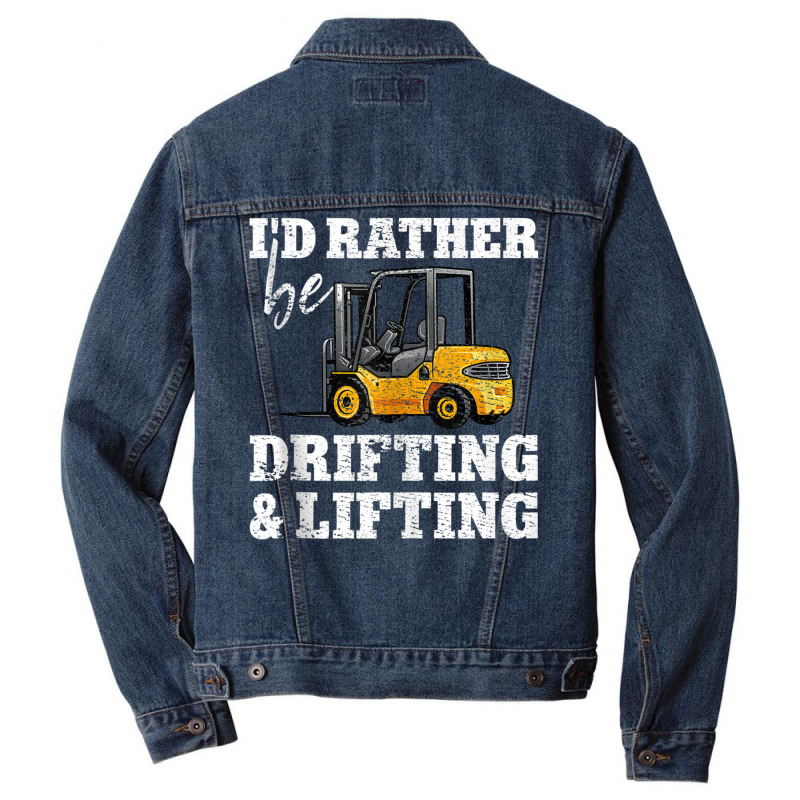 Drifting & Lifting Warehouse Certified Forklift Driver Tank Top Men Denim Jacket | Artistshot