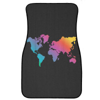 World Map Travel Countries Geography Color Painting Art Funny Men Front Car Mat | Artistshot