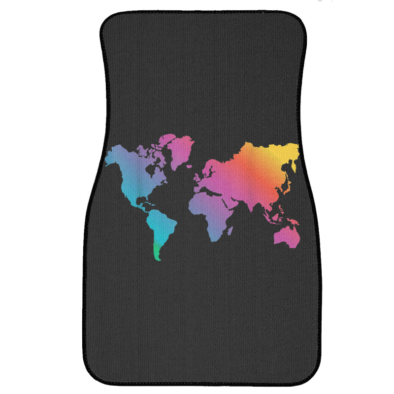 World Map Travel Countries Geography Color Painting Art Funny Men Front Car Mat | Artistshot