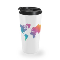 World Map Travel Countries Geography Color Painting Art Funny Men Travel Mug | Artistshot