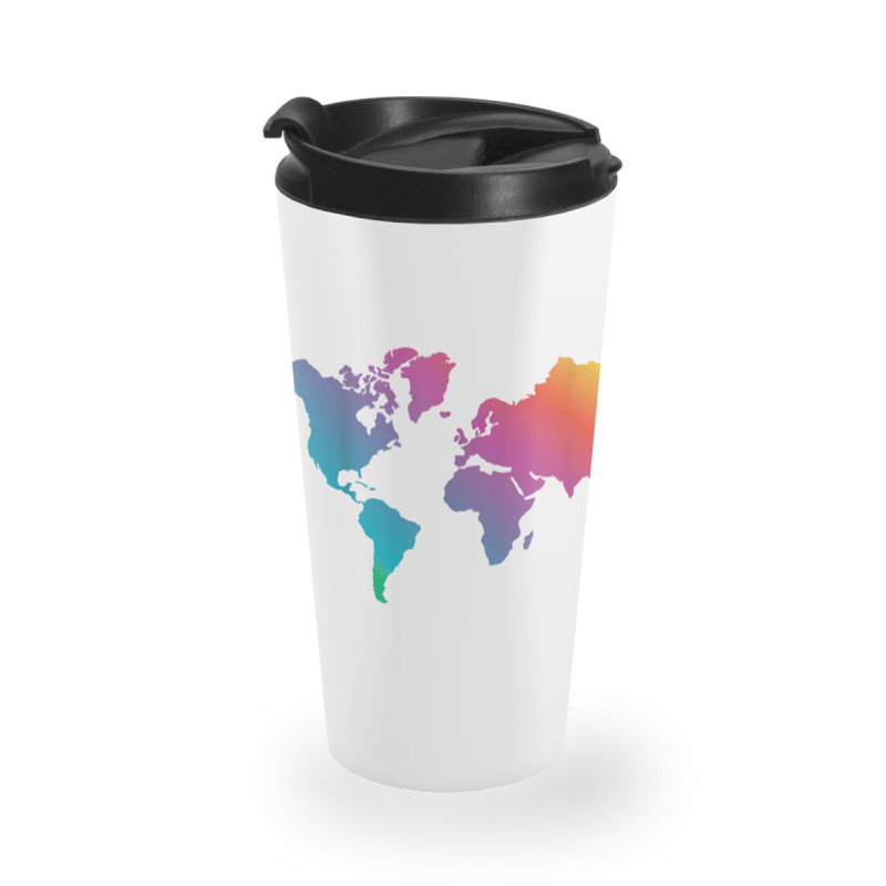 World Map Travel Countries Geography Color Painting Art Funny Men Travel Mug | Artistshot