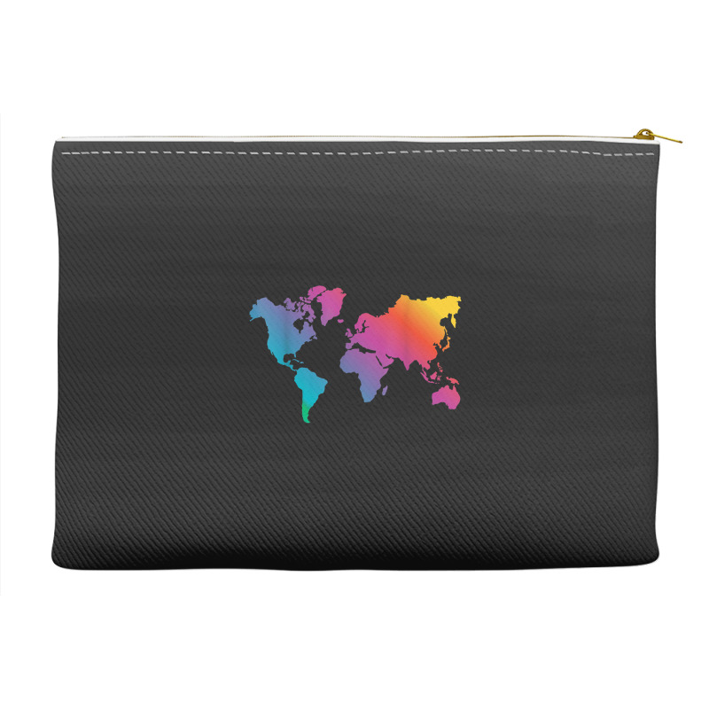 World Map Travel Countries Geography Color Painting Art Funny Men Accessory Pouches | Artistshot