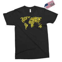 World Map With Words Of The Country Names Text World Map Funny Women Exclusive T-shirt | Artistshot