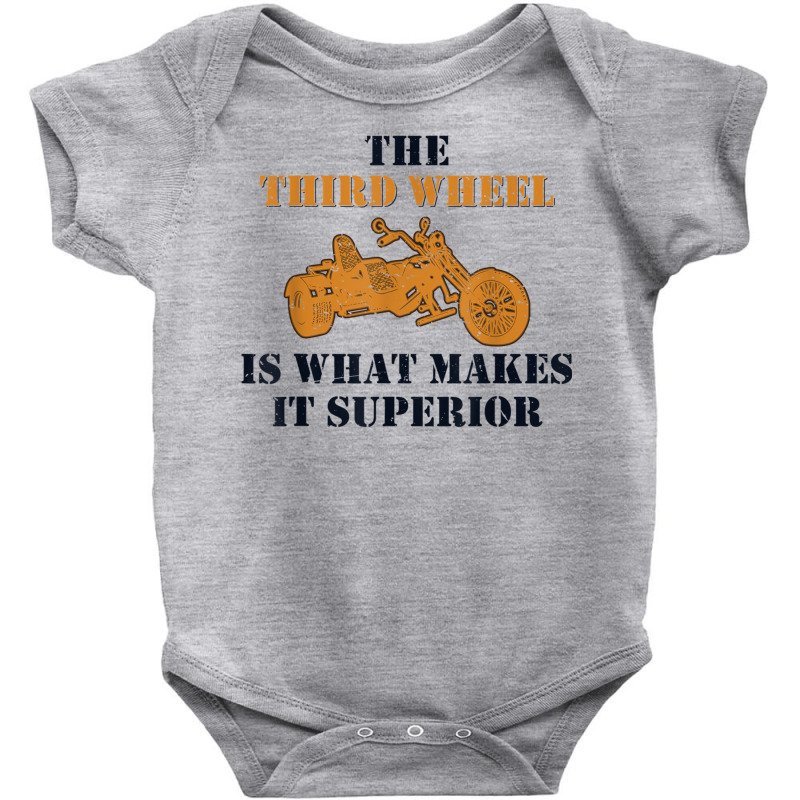 The Third Wheel Trike Motorcycle Motorbike Trike T Shirt Baby Bodysuit by cm-arts | Artistshot