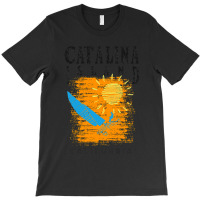 Catalina Island California Sailing Catamaran Sailboat Beam Reach Orang T-shirt | Artistshot