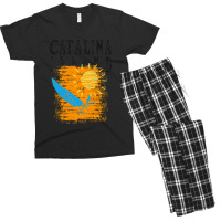 Catalina Island California Sailing Catamaran Sailboat Beam Reach Orang Men's T-shirt Pajama Set | Artistshot