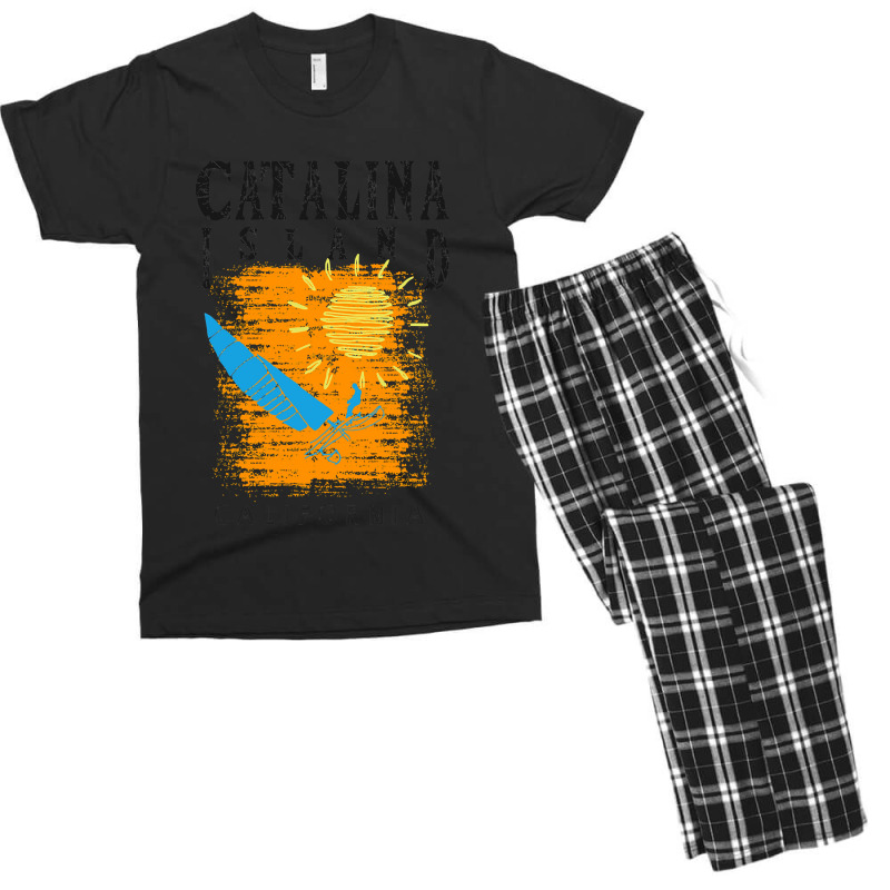 Catalina Island California Sailing Catamaran Sailboat Beam Reach Orang Men's T-shirt Pajama Set by EricFatima | Artistshot