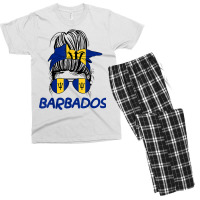 Barbados Girl Messy Bun, Barbados Flag Barbadian Women T Shirt Men's T-shirt Pajama Set | Artistshot