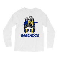 Barbados Girl Messy Bun, Barbados Flag Barbadian Women T Shirt Long Sleeve Shirts | Artistshot