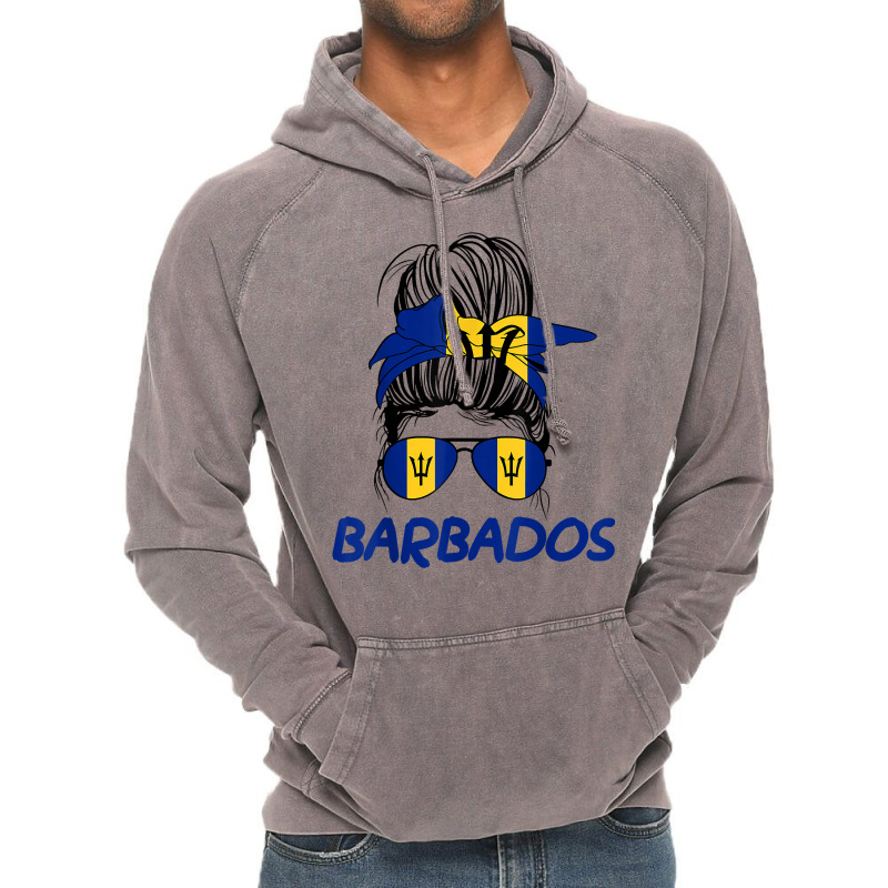 Barbados Girl Messy Bun, Barbados Flag Barbadian Women T Shirt Vintage Hoodie by cm-arts | Artistshot