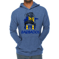 Barbados Girl Messy Bun, Barbados Flag Barbadian Women T Shirt Lightweight Hoodie | Artistshot