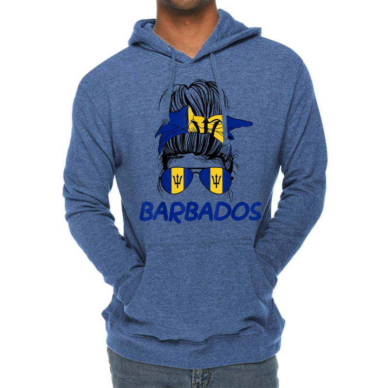 Barbados Girl Messy Bun, Barbados Flag Barbadian Women T Shirt Lightweight Hoodie by cm-arts | Artistshot