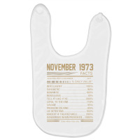 November 1973 45 Years Facts Daily Value T Shirt Baby Bibs | Artistshot