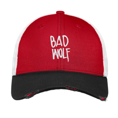 Bad Wolf Embroidered Hat Vintage Mesh Cap Designed By Madhatter