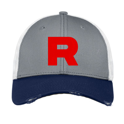 Team Rocket Embroidery Embroidered Hat Vintage Mesh Cap Designed By Madhatter