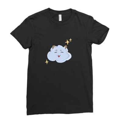 Cloudy Ladies Fitted T-shirt Designed By Dana