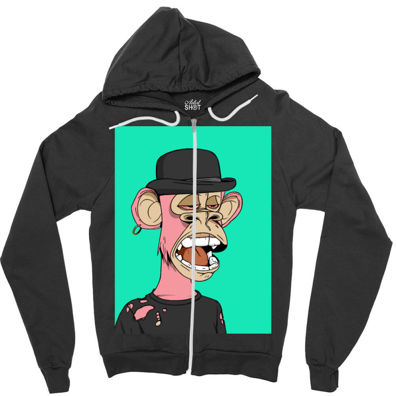 Ape Yacht Club Bayc Ape Zipper Hoodie | Artistshot