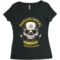 Womens Halloween Shirt Ghost Hunting Spirit Paranormal Investigator T Women's Triblend Scoop T-shirt | Artistshot