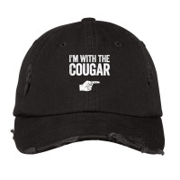 I'm With The Cougar  Matching Cougar Costume Vintage Cap | Artistshot