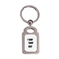 Dump Trump Daily Silver Rectangle Keychain | Artistshot