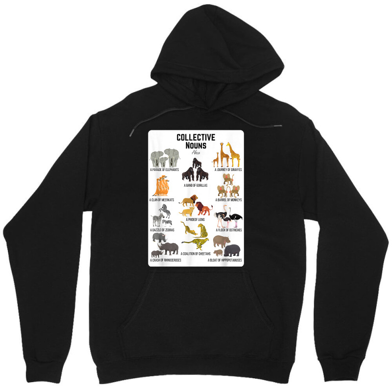 Collective Nouns Africa Animal Family Group Endangered T Shirt Unisex Hoodie by cm-arts | Artistshot