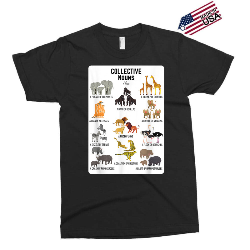 Collective Nouns Africa Animal Family Group Endangered T Shirt Exclusive T-shirt by cm-arts | Artistshot