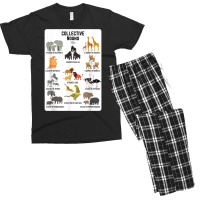 Collective Nouns Africa Animal Family Group Endangered T Shirt Men's T-shirt Pajama Set | Artistshot