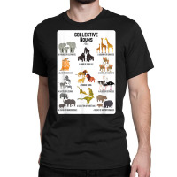 Collective Nouns Africa Animal Family Group Endangered T Shirt Classic T-shirt | Artistshot